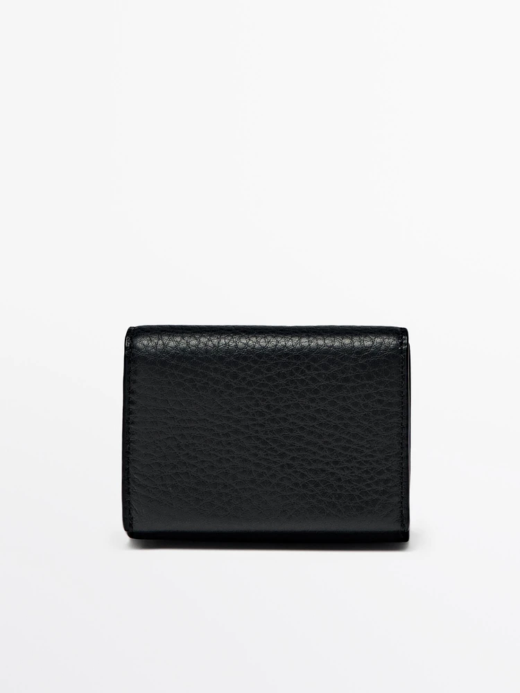 Compact nappa leather wallet