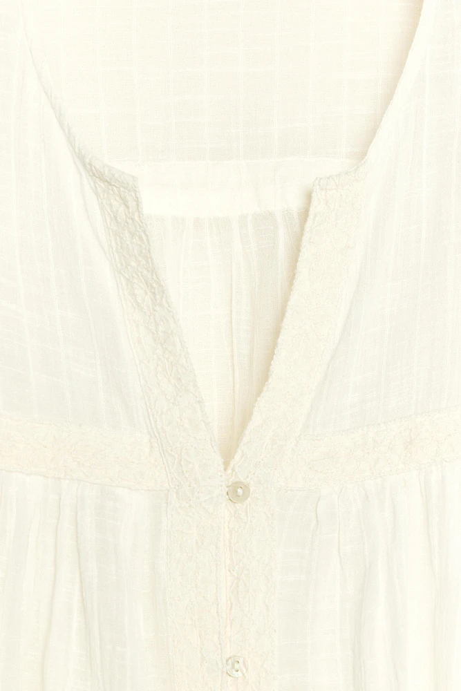 BLOUSE BRODÉE MANCHE AMPLE