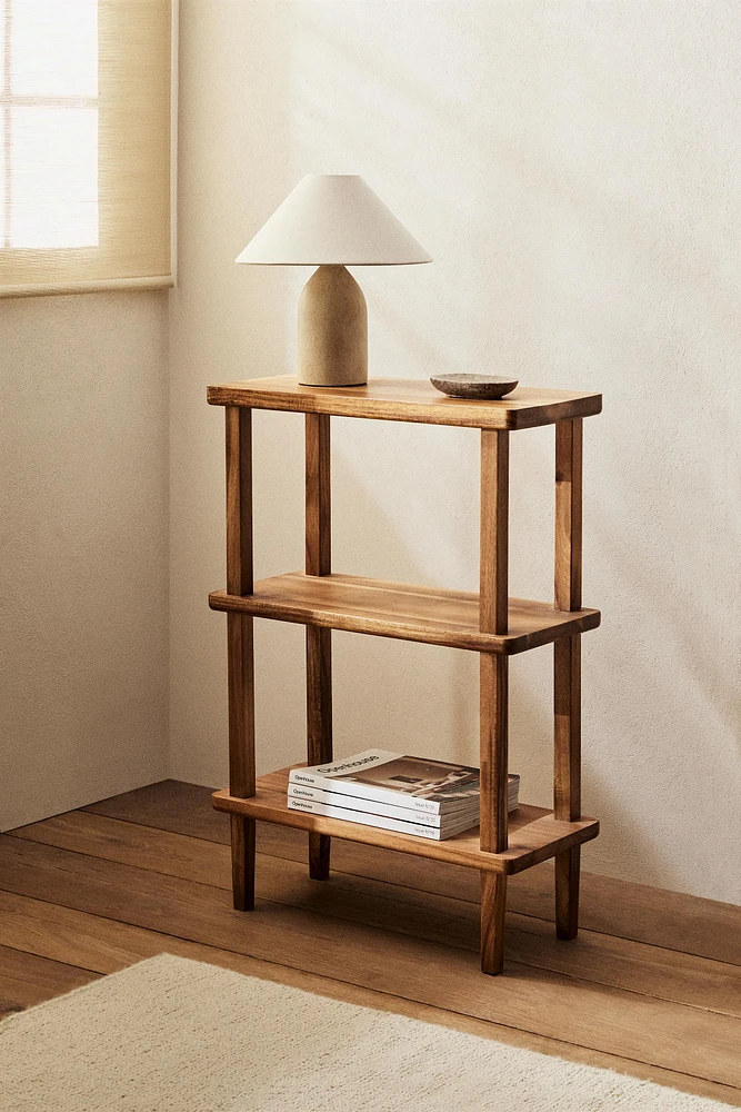 ACACIA WOOD SHELVING UNIT