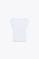 SCOOP NECK TOP