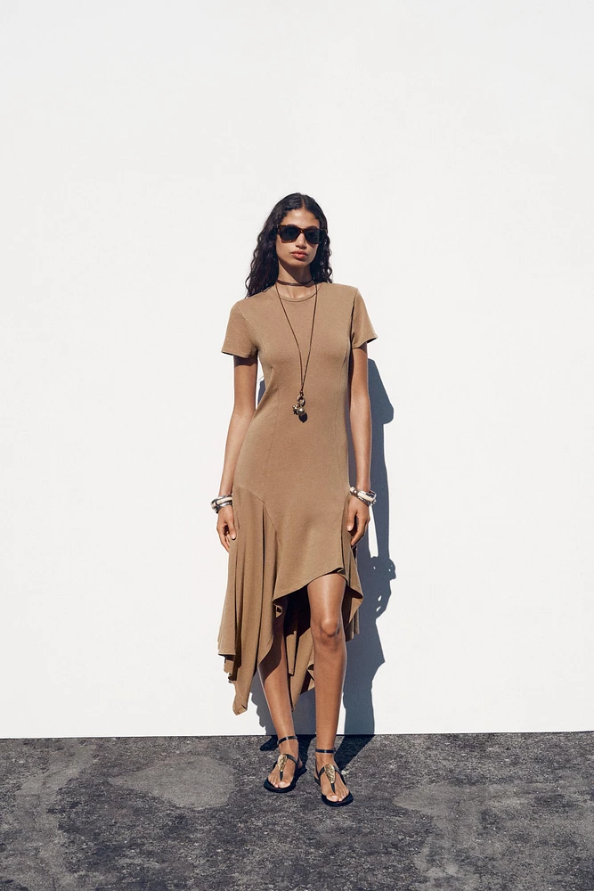 ASYMMETRIC WASHED DRESS