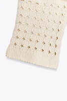 LONG SLEEVE CROCHET TOP