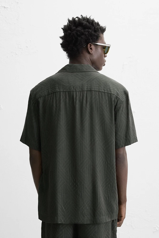 CHEMISE JACQUARD RAYURES
