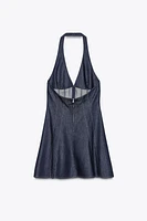 ROBE EN JEAN TRF HALTER
