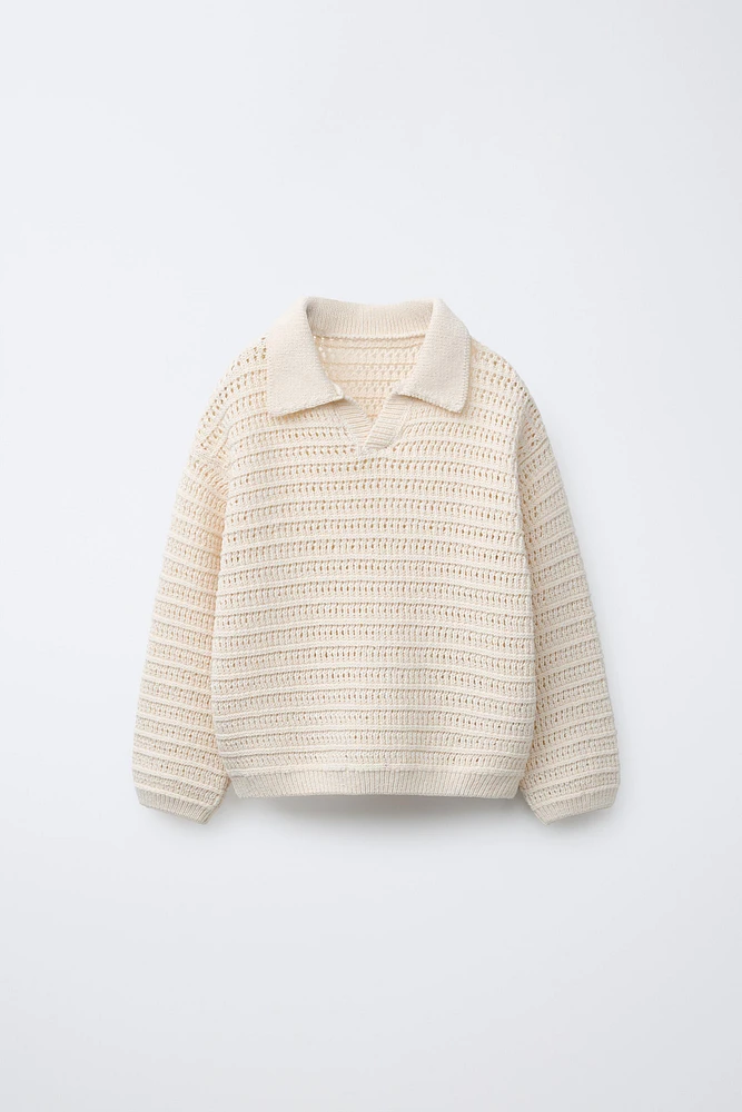 PULL EN MAILLE AJOURÉE