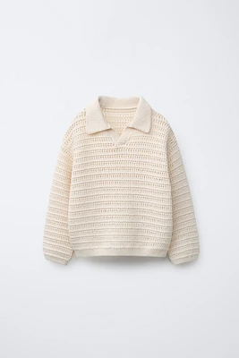 PULL EN MAILLE AJOURÉE