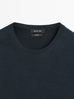 100% cotton short sleeve knit sweater
