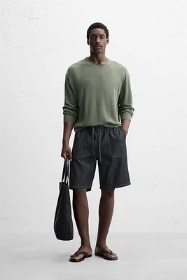 RELAXED FIT DENIM SHORTS
