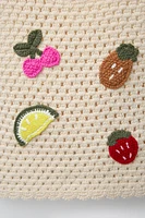 TOP EN MAILLE FRUITS AU CROCHET