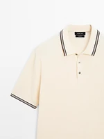 100% cotton knit polo shirt
