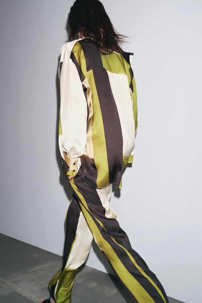 PANTALON IMPRIMÉ SATINÉ