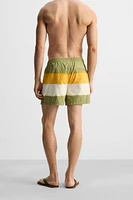 TIE DYE PRINT MID-LENGTH SWIMSUIT