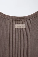 RIBBED LABEL TANK
