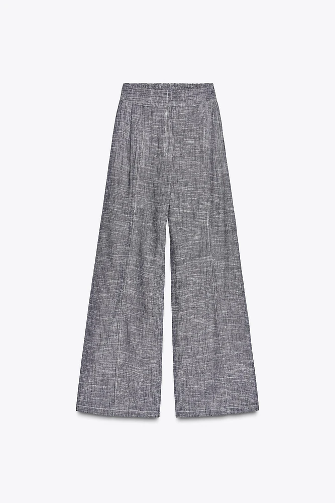 WIDE LEG LINEN PANTS