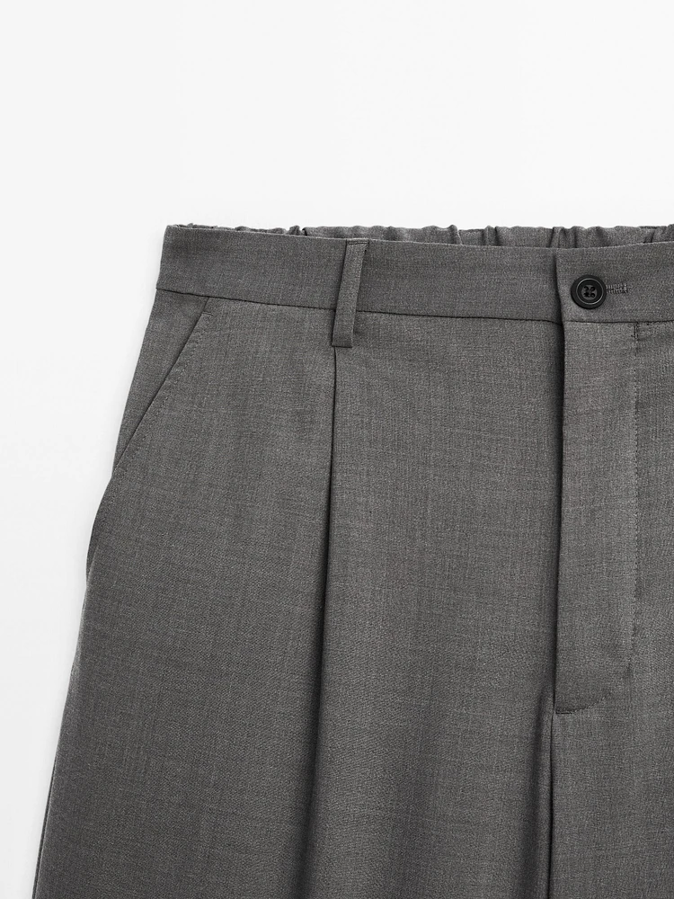 Pantalon relaxed fit à pinces