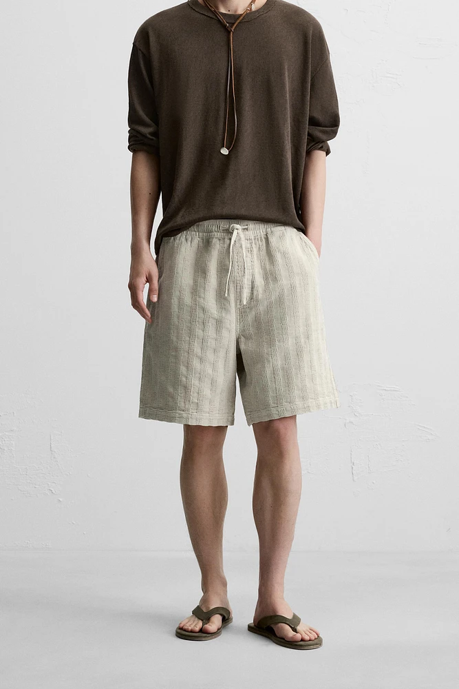 BERMUDA JACQUARD RAYURES