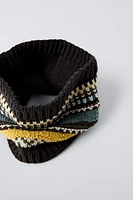 JACQUARD KNIT INFINITY SCARF