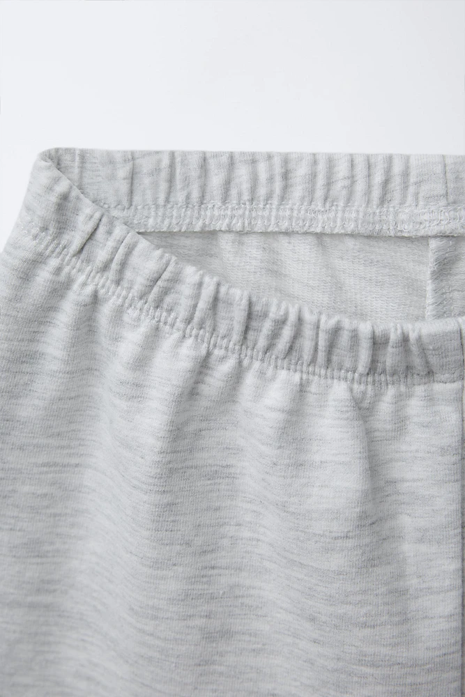 ENSEMBLE SWEAT ET BERMUDA À INSCRIPTION