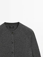 100% cashmere long sleeve cardigan