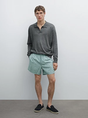 Short de bain imprimé