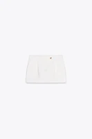 CREPE BUTTON SKORT