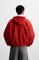 VESTE STRUCTURE OUVERTE CAPUCHE