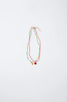 TWO-PACK OF TOMATO AND LEMON NECKLACES