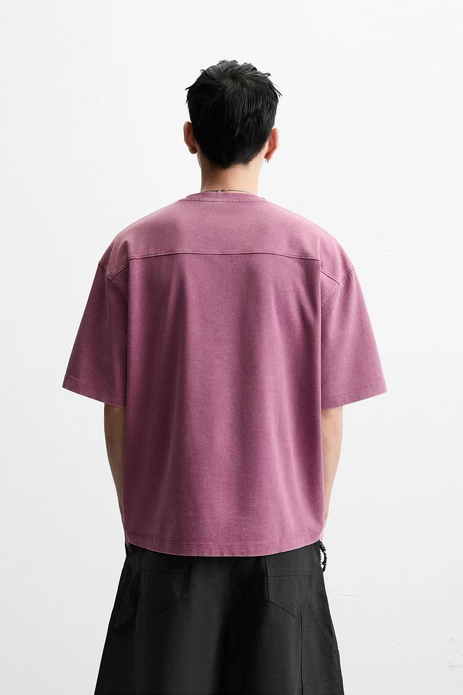 WASHED EMBROIDERED T-SHIRT