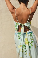 ROBE EN POPELINE IMPRIMÉE CITRONS