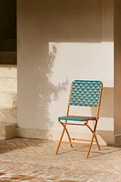 WOVEN FOLDING CHAIR WITH TRIANGLES