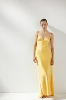SATIN LONG DRESS