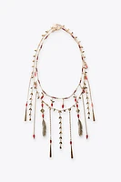 PACK OF 2 FEATHER WATERFALL NECKLACES