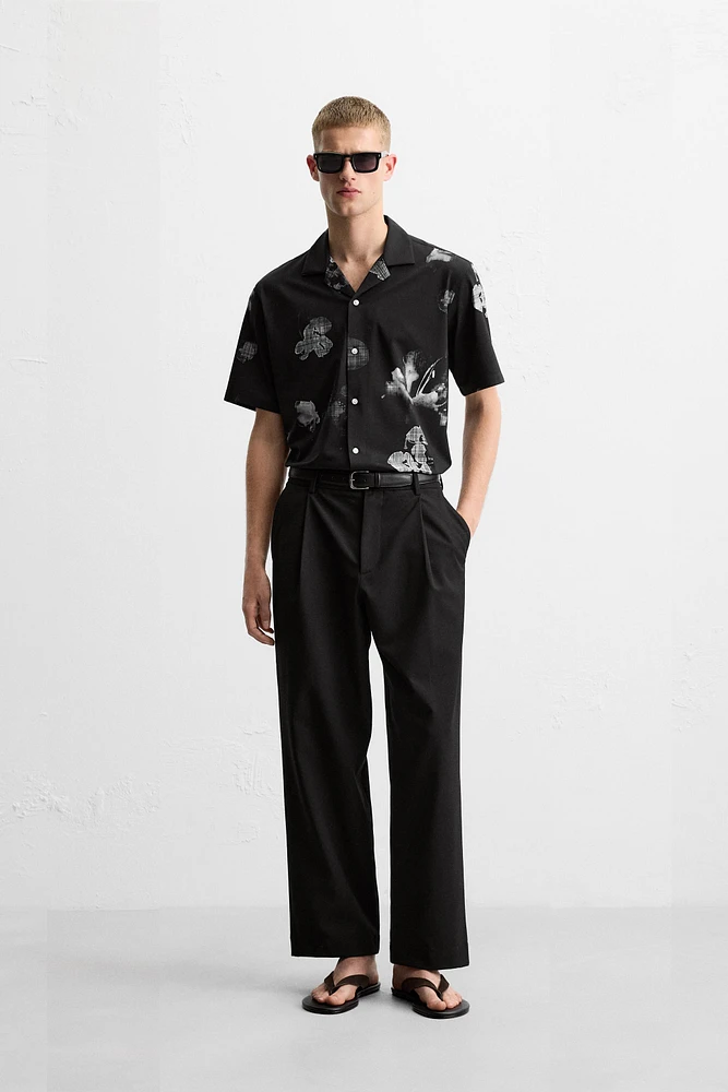 CHEMISE ÉLASTIQUE À IMPRIMÉ FLEURS