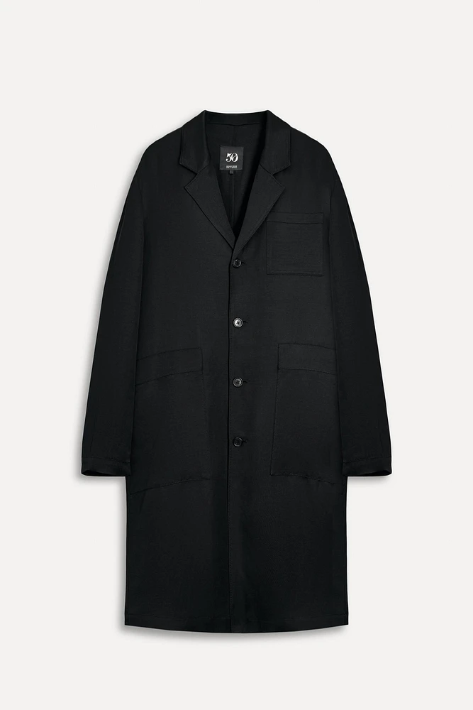 LINEN BLEND STRAIGHT COAT 50TH ANNIVERSARY
