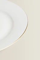 RIMMED BONE CHINA DESSERT PLATE