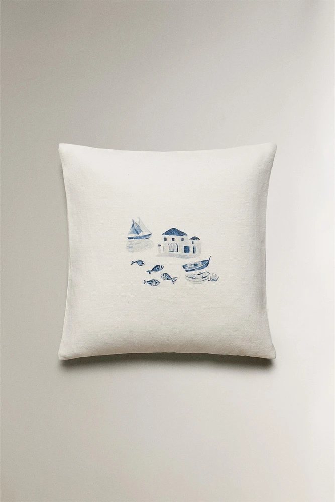 HOUSSE DE COUSSIN BORD MER