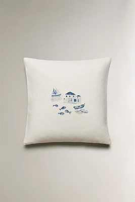 HOUSSE DE COUSSIN BORD MER