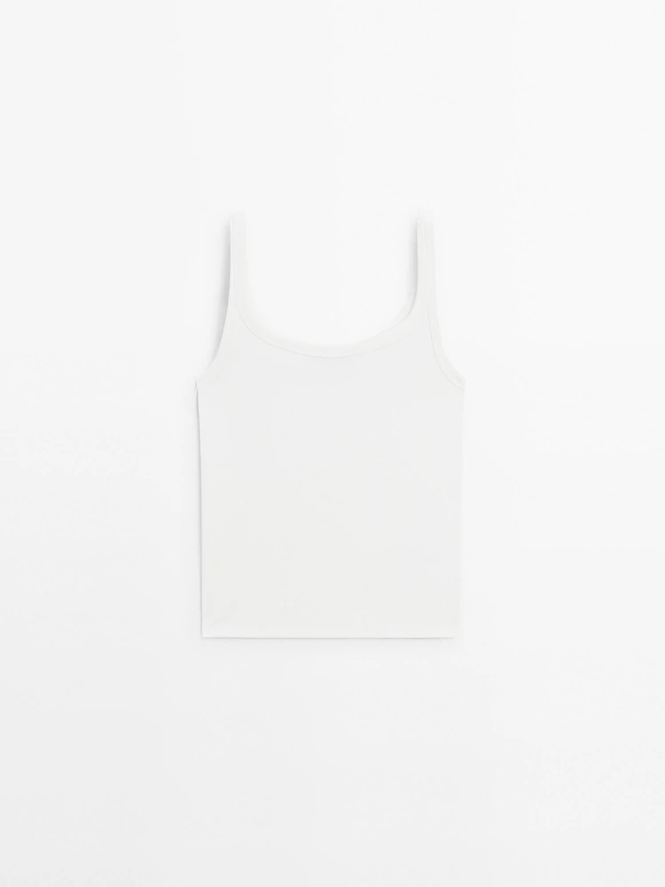 Cotton blend tank top