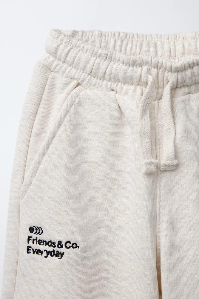 PLUSH TEXT JOGGERS