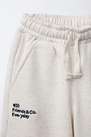 PLUSH TEXT JOGGERS