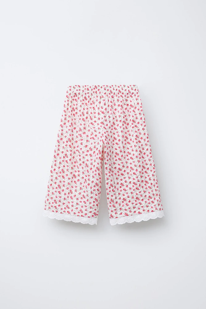 JUPE-CULOTTE PETITES FLEURS