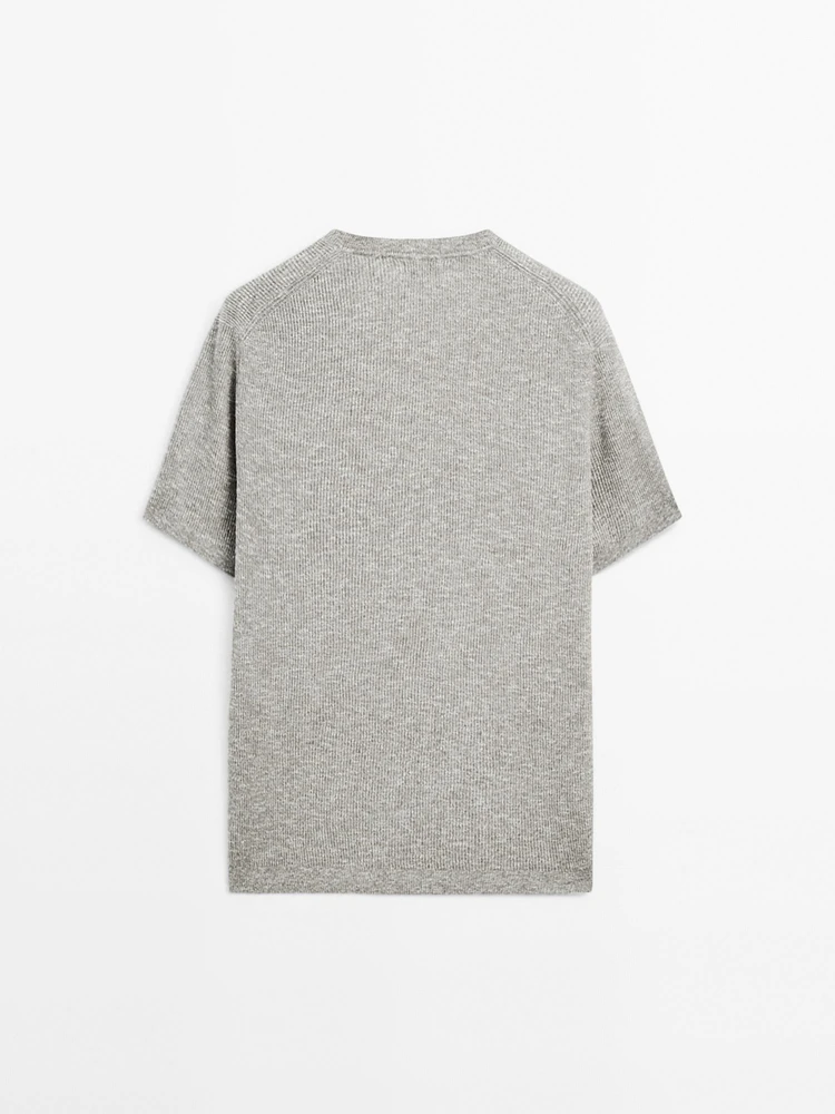 T-shirt manches courtes maille moulinée