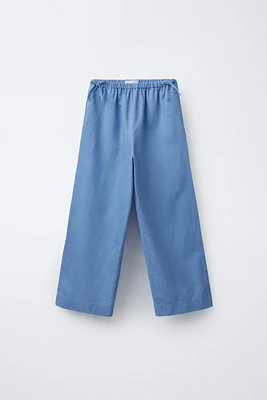 LINEN COTTON TIE PANTS
