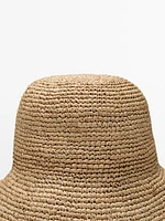 Chapeau raphia nœud