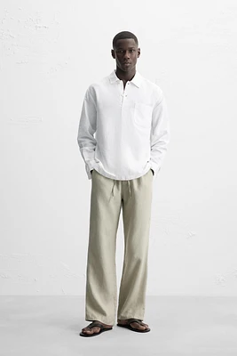 LINEN - COTTON POLO SHIRT