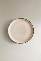 PORCELAIN SIDE PLATE WITH ANTIQUE FINISH RIM