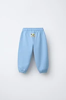 PLUSH TEXT JOGGER PANTS