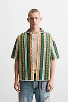 TEXTURED CROCHET SHIRT