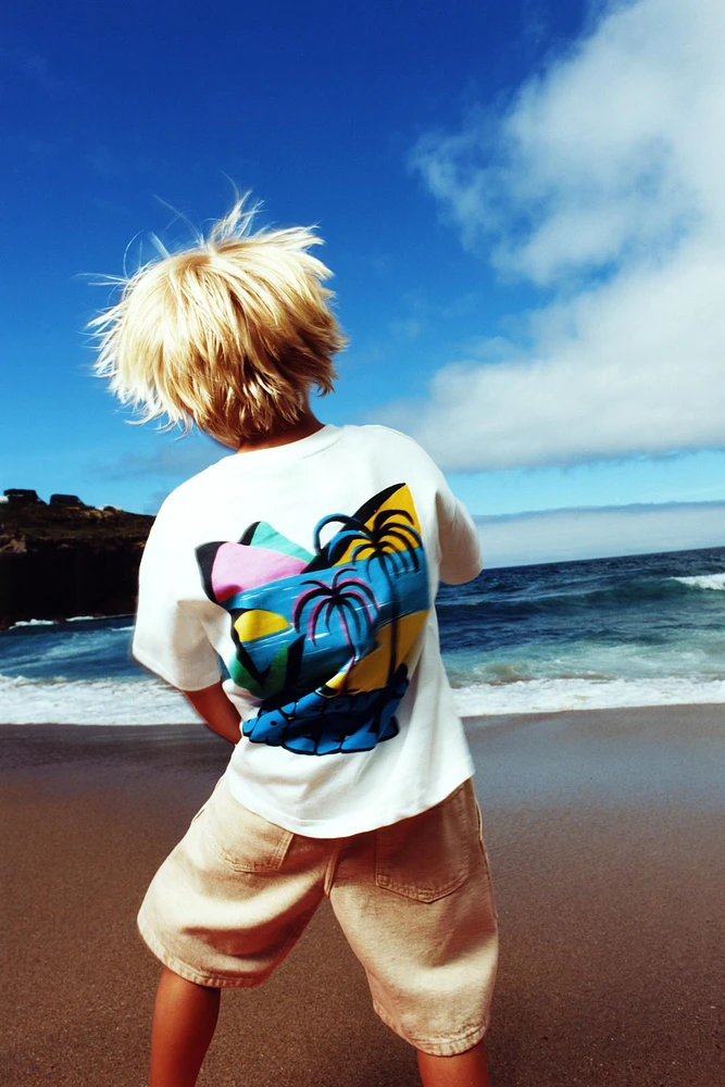 T-SHIRT IMPRIMÉ PALMIERS