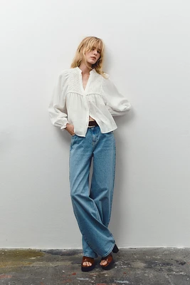 Z1975 HIGH-WAISTED WIDE LEG TAPERED BELTED JEANS